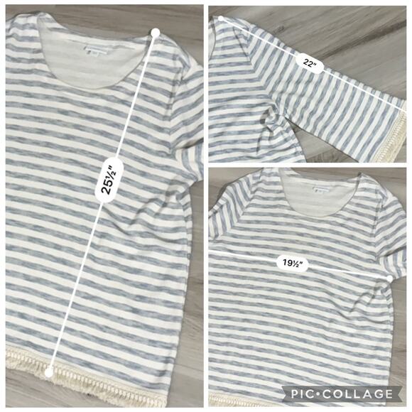 J Jill SZ L Coastal Nautical Striped Top - Picture 9 of 9